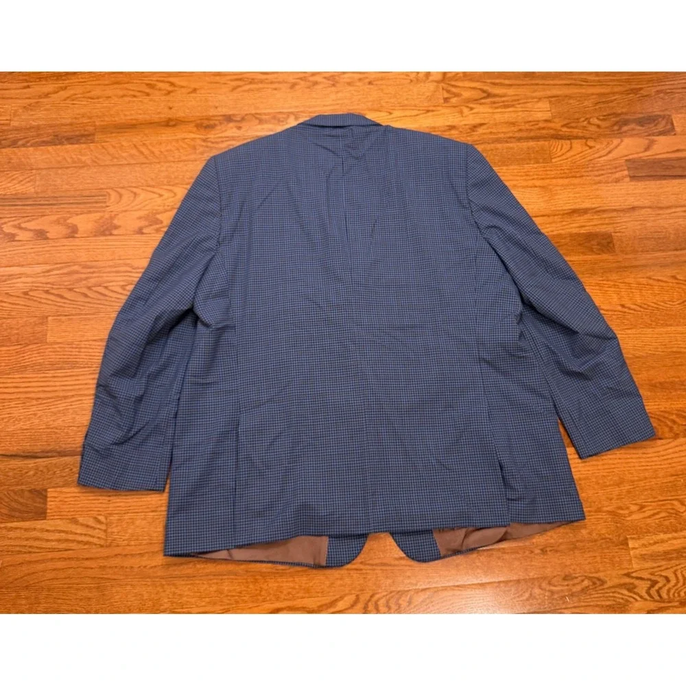 Jack Victor Rochester Blazer Sport Coat Mens 56L Blue Brown Check Wool Canada